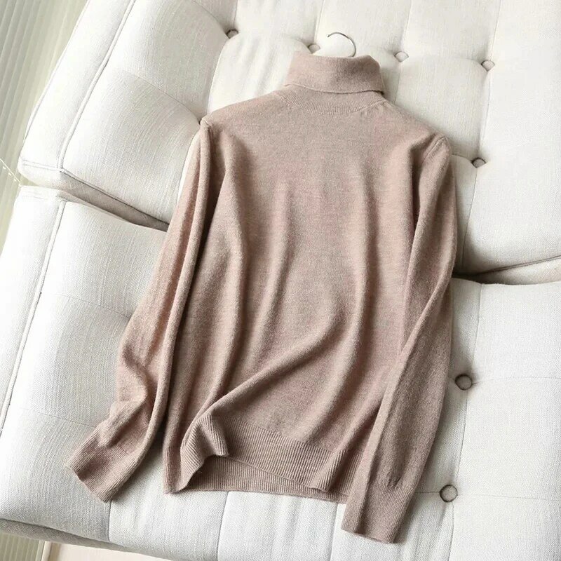 Jenny&Dave sweaters women pullovers England Fashion Simple Solid Wool winter sweaters women pull femme Casual Warm Turtleneck