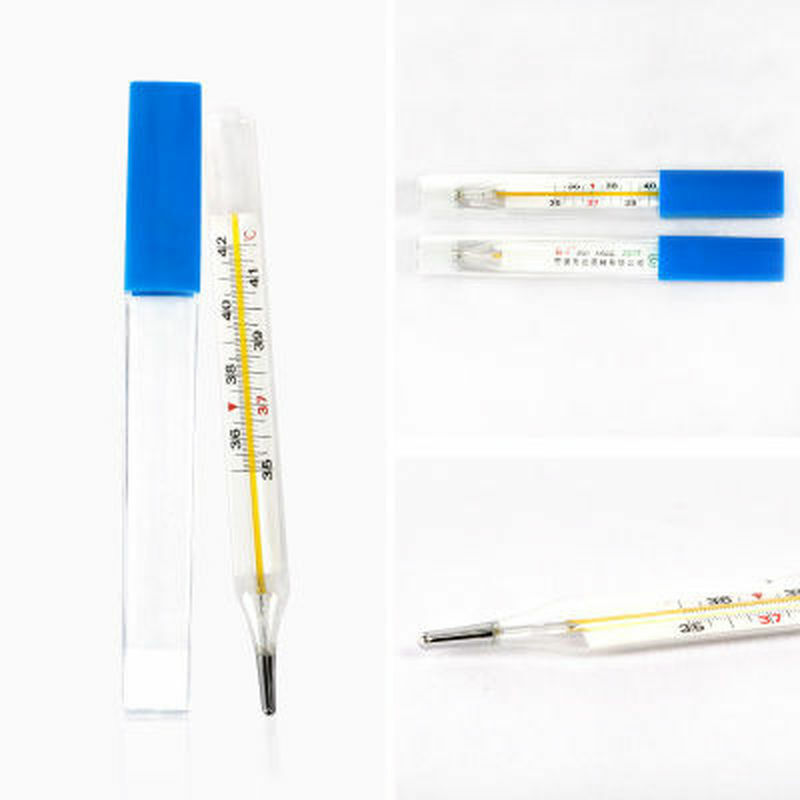 Thermomètre médical en verre au mercure domestique médical thermomètre à mercure adulte bébé médical mesure de la température corporelle