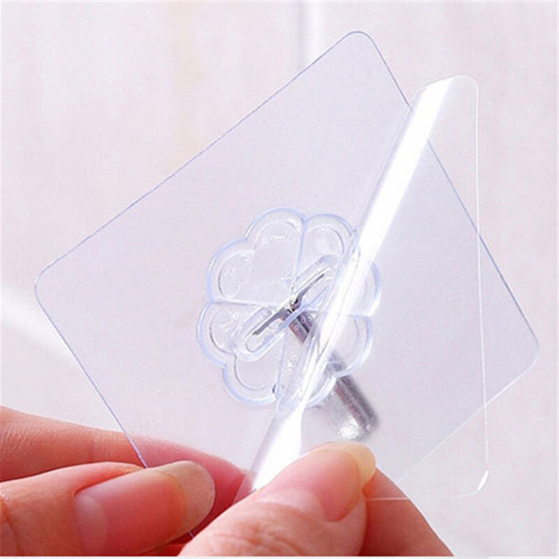 2/5/10Pcs Home Kitchen Wall Rack Strong Adhesive Wall Hook Adhesive Hook is Strong And Transparent Punch-Free Universal Hook