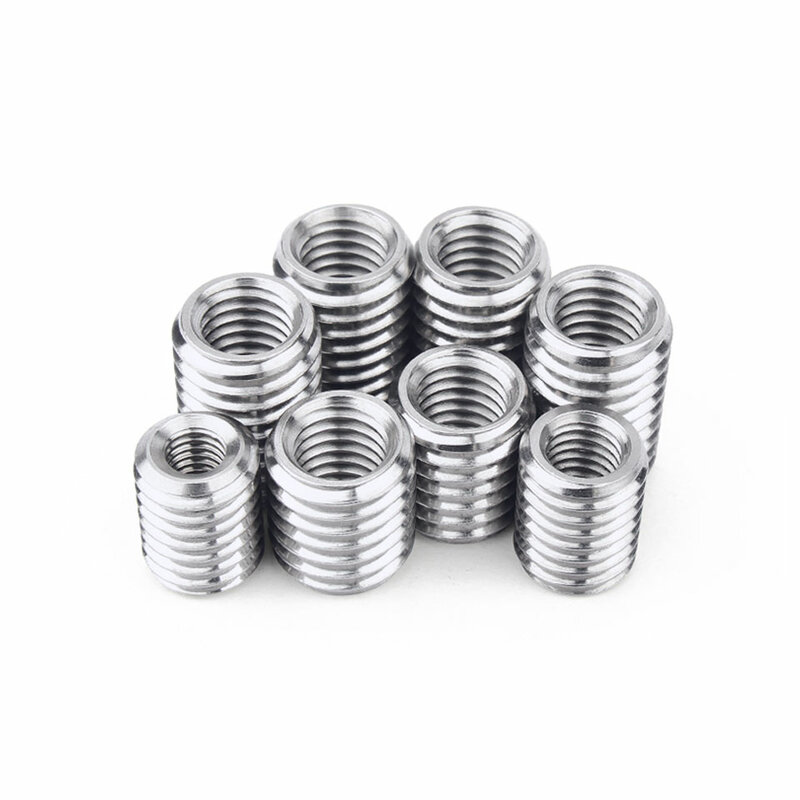 10Pcs M6-M8,M4 M6 M8 To M10, M10 To M12/M14 Inner Outer Threaded Hollow Tube Coupler Conveyer Adapter Screw Pitch 1.0mm