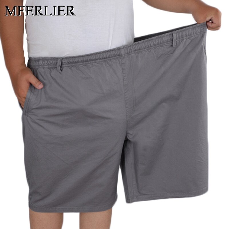 Shorts masculinos de algodão, plus size, 5xl 6xl 7xl 8xl 9xl 10xl 11xl 12xl 13xl 14xl cintura 160cm, solto, elástico na cintura, calções masculinos