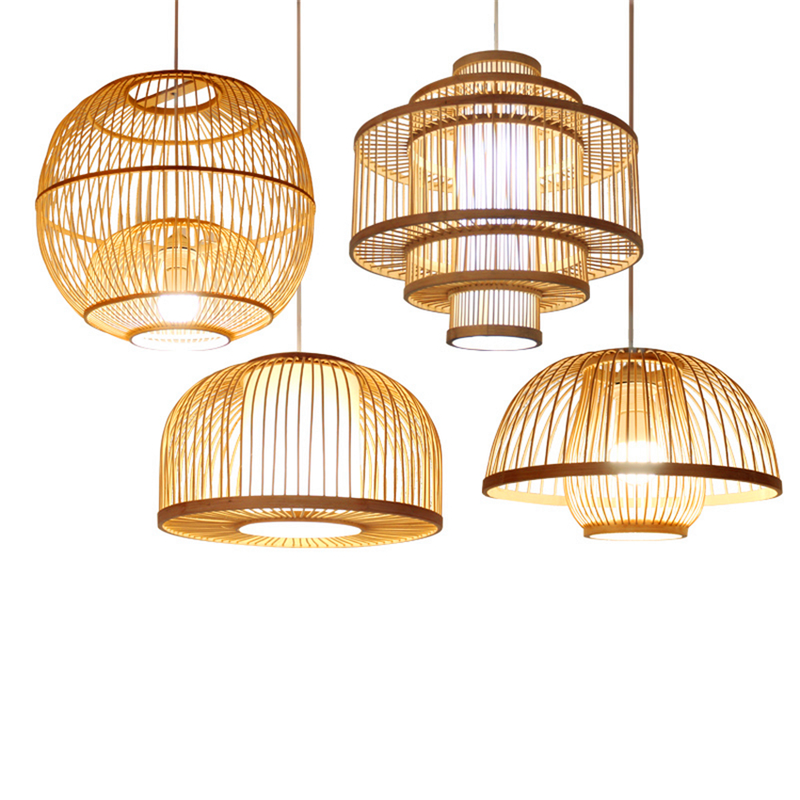 Lampe de Conface Rétro en Bambou de Style Japonais, Luminaire Décoratif d'Nik, Idéal pour un Salon, un Hôtel, un Restaurant ou une Allée