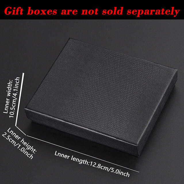 Cartera con logotipo grabado personalizado, caja de regalo negra de tres modelos, caja de regalo de joyería de papel, cubierta superior e inferior, caja de billetera de alta calidad