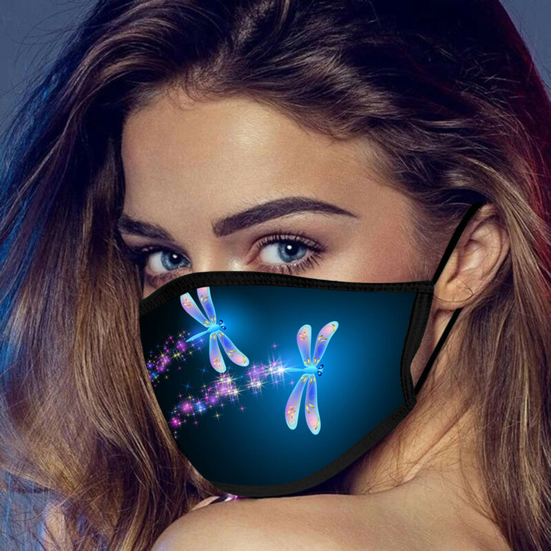1pc蝶口マスクのための保護フェイスマスク洗えるイヤーループマスクユニセックス通気性安全保護再利用可能なmascarilla