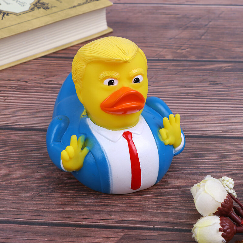 만화 트럼프 오리 목욕 샤워 물 부동 미국 대통령 고무 오리 아기 장난감 물 장난감 샤워 오리 아이 목욕 플로트 장난감
