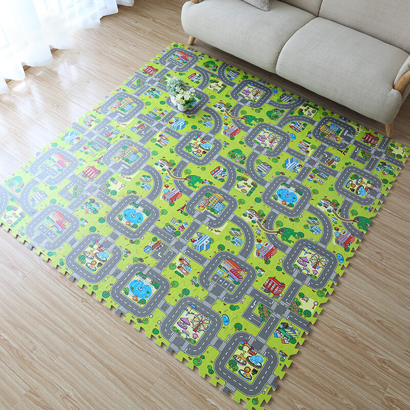 9 pz 30*30cm EVA peluche Puzzle Mat s schiuma fai da te Baby Play Mat Split Joint tappeti per bambini per tappeti Mat Indoor
