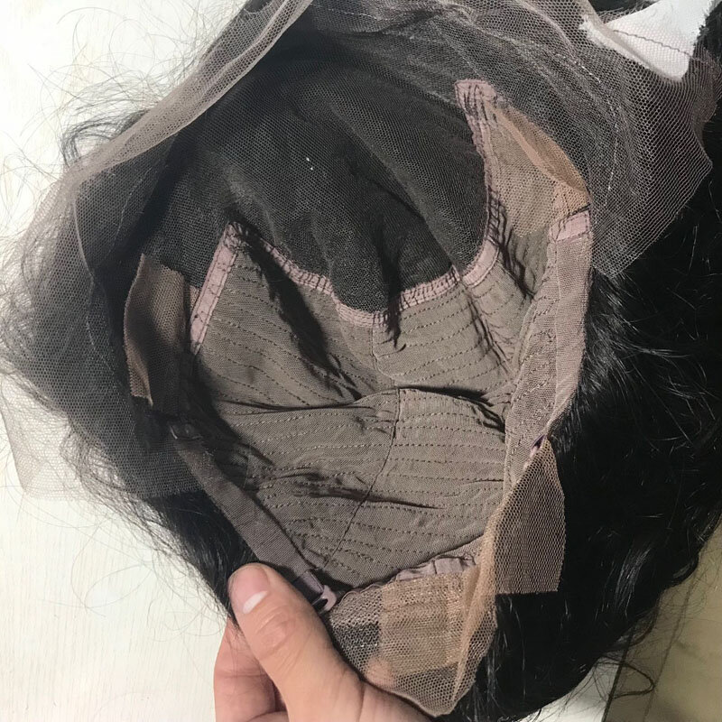 QueenKing-Peluca de cabello humano transparente de 13x6, postizo de encaje Frontal, pelo liso brasileño, color negro, muy fino, HD