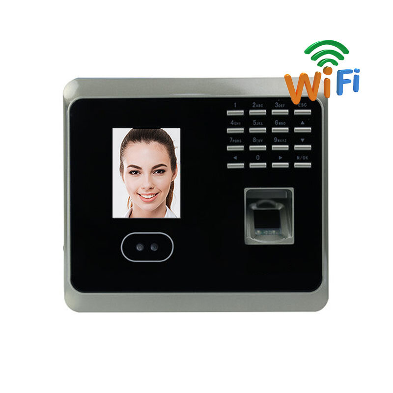 ZK UF100 dengan Mesin Absensi Waktu WIFI USB Sidik Jari Wajah Kartu RFID Wajah Sistem Perekam Waktu Jam Karyawan