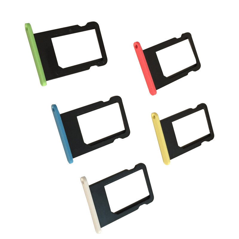 5สีซิมการ์ดใส่ถาดใส่นามบัตรสำหรับ Apple iPhone 5C ซิมการ์ดสล็อตถาดสำหรับ Iphone 5C อุปกรณ์เสริม