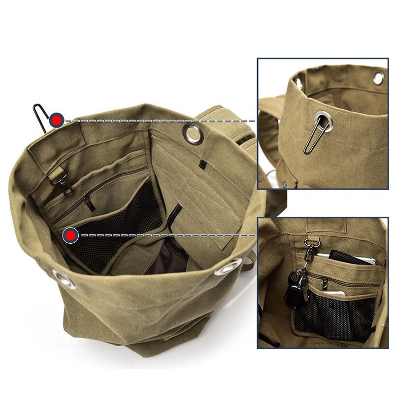 Рюкзак мужской, Холщовый, вместительный, для альпинизма, XA202K