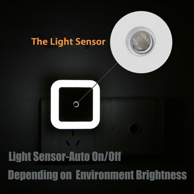 EU US Plug Light Sensor Control Mini LED Night Light 110V 220V lampade da notte per bambini bambini soggiorno camera da letto illuminazione