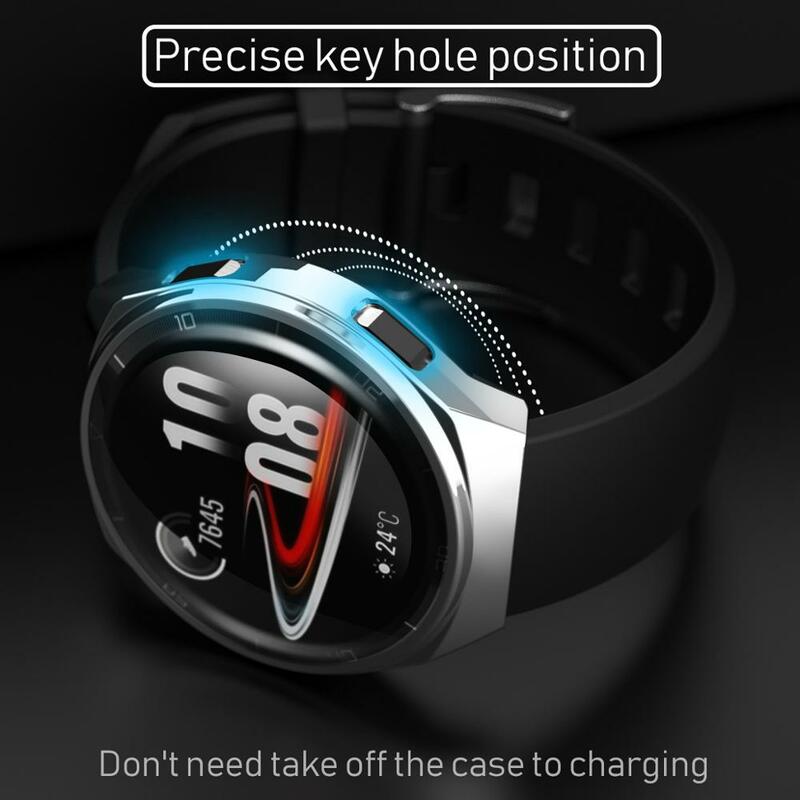 Uhr Fall Für Huawei Uhr GT 2e weichen TPU Voll Abdeckung Rahmen Smart uhr Zubehör Stoßfänger + Screen Protector Huawei uhr GT2E