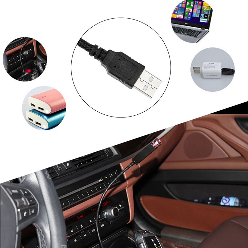 Veilleuse étoile de toit de voiture à LED romantique, budgétaire, lampe Galaxy, USB, réglable, décoration intérieure
