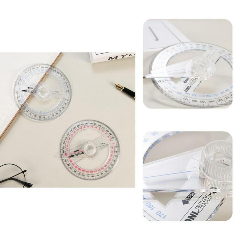 Goniometro da disegno 2 pezzi nuovo goniometro angolare durevole in scala chiara goniometro angolare facile da usare resistente all'usura