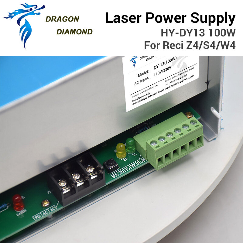 DY13 suplai daya Laser Co2 100W, suplai daya Laser Co2 untuk RECI Z2/W2/S2 seri DY tabung Laser pengukir/pemotong