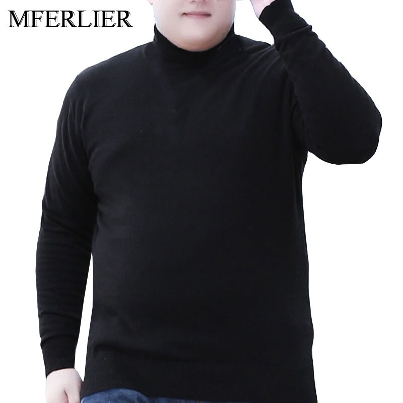 Suéter masculino outono inverno 5xl 6xl 7xl 8xl busto 143cm plus size suéter de cor sólida masculino 3 cores