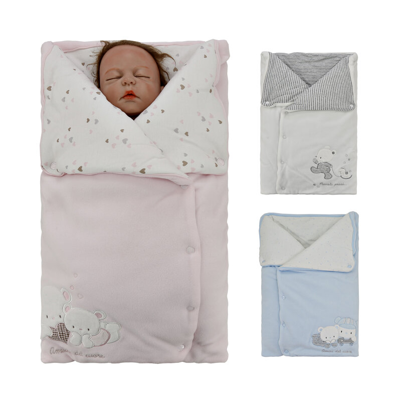 أكياس النوم لحديثي الولادة, للشتاء، مدفئة، بأزرار متماسكة، قماش للف الرضع، وقامطة، للعربة الطفل، بطانية