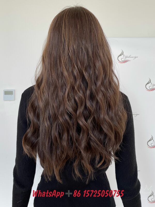 O mais popular nova onda peruca judaica cabelo virgem europeu peruca superior do laço natural ondulado kosher peruca laço topo em estoque frete grátis