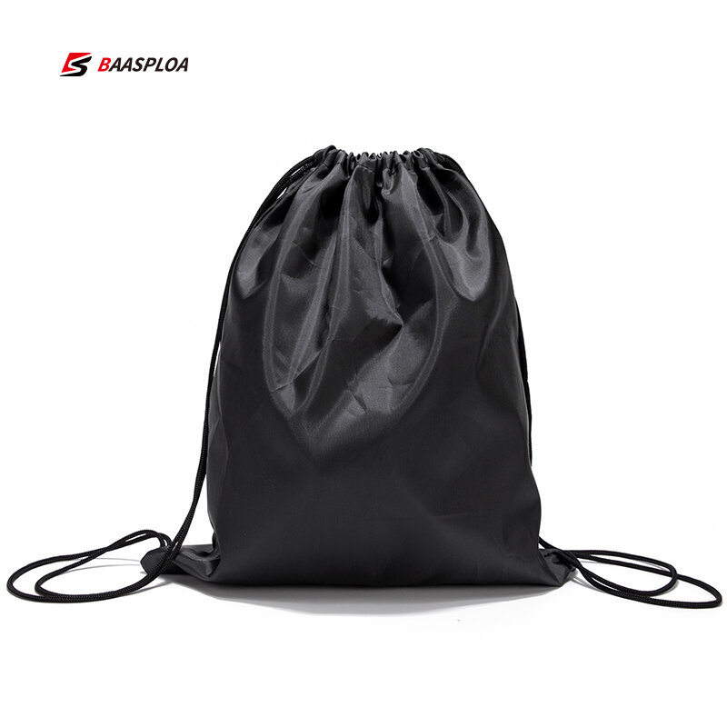 กระเป๋าเป้สะพายหลังกันน้ำถุงผ้าแบบมีหูรูดกีฬา Sackpack ฟิตเนสกระสอบสำหรับผู้ชายผู้หญิง Baasploa กีฬาพับได้อุปกรณ์เสริม