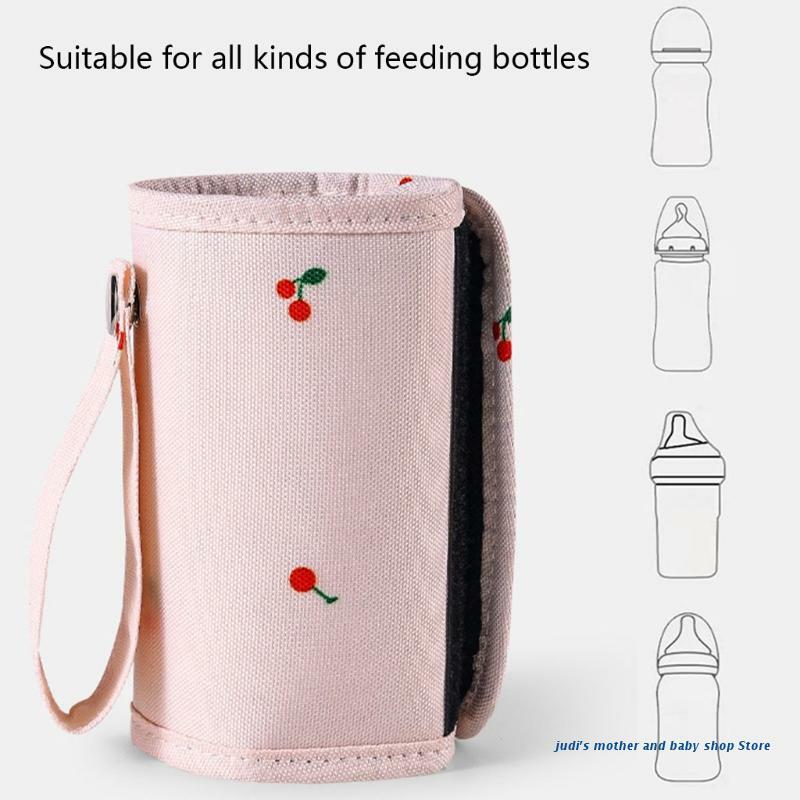 67JC-botella de bebé portátil con USB, bolso caliente de viaje, calentador de leche, cubierta cálida para botella infantil