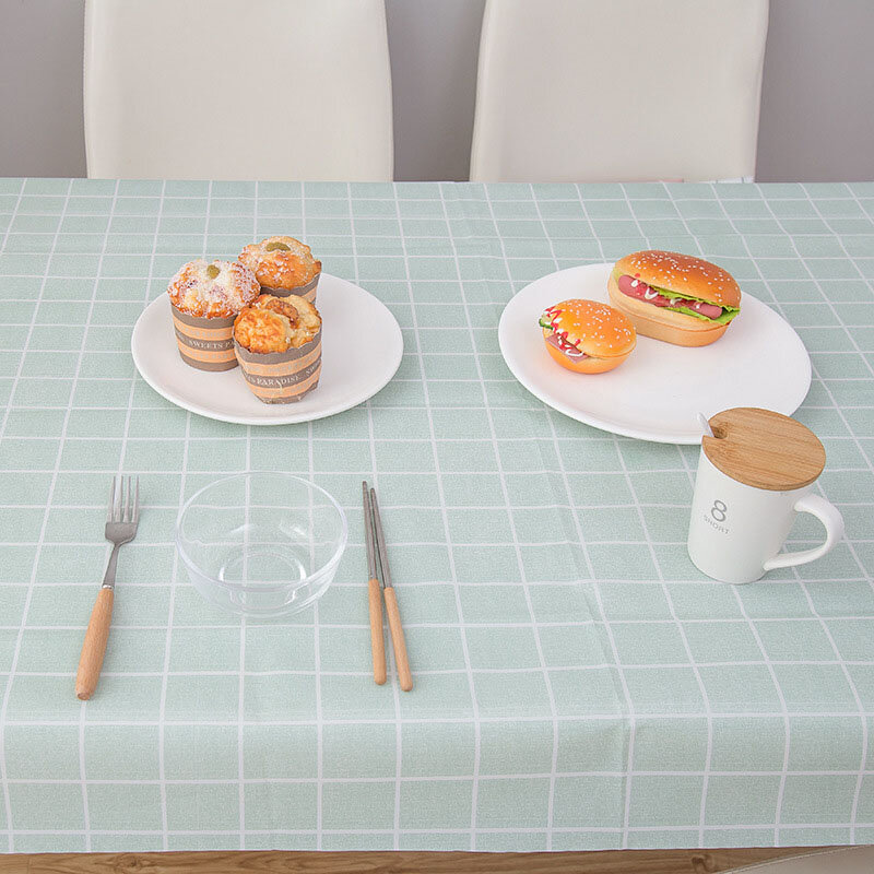 Nappe de Table en PVC, imperméable, résistant à l'huile, décoration de Cuisine, rectangulaire, café, couverture de Table de fête
