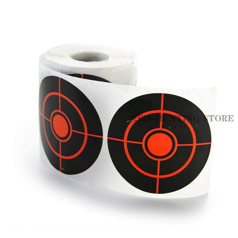 Conjunto de adesivos de prática de tiro, 3 polegadas, jogo de 100 pçs/rolo para paintball