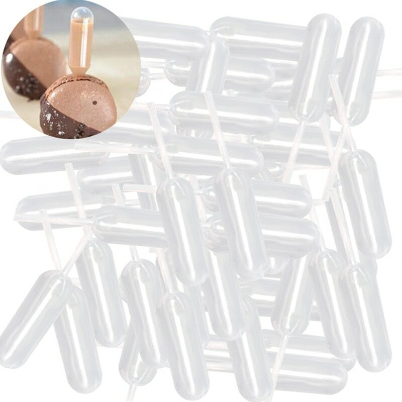 Пипетки пластиковые одноразовые для клубничного кекса, мороженого, шоколада, 50 шт./лот, 4 мл