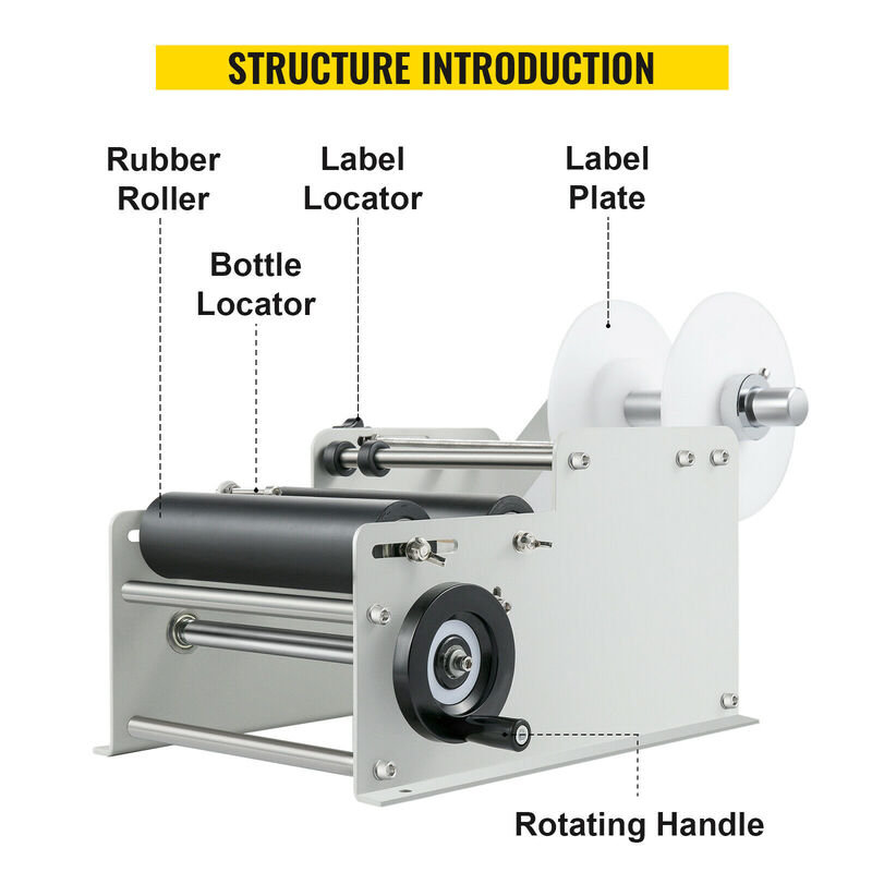 VEVOR Machine d'Étiquetage Manuelle Bouteille Ronde 15-100mm MT-30 Étiqueteuse Ajustable Semi-automatique Applicateur Étiquettes