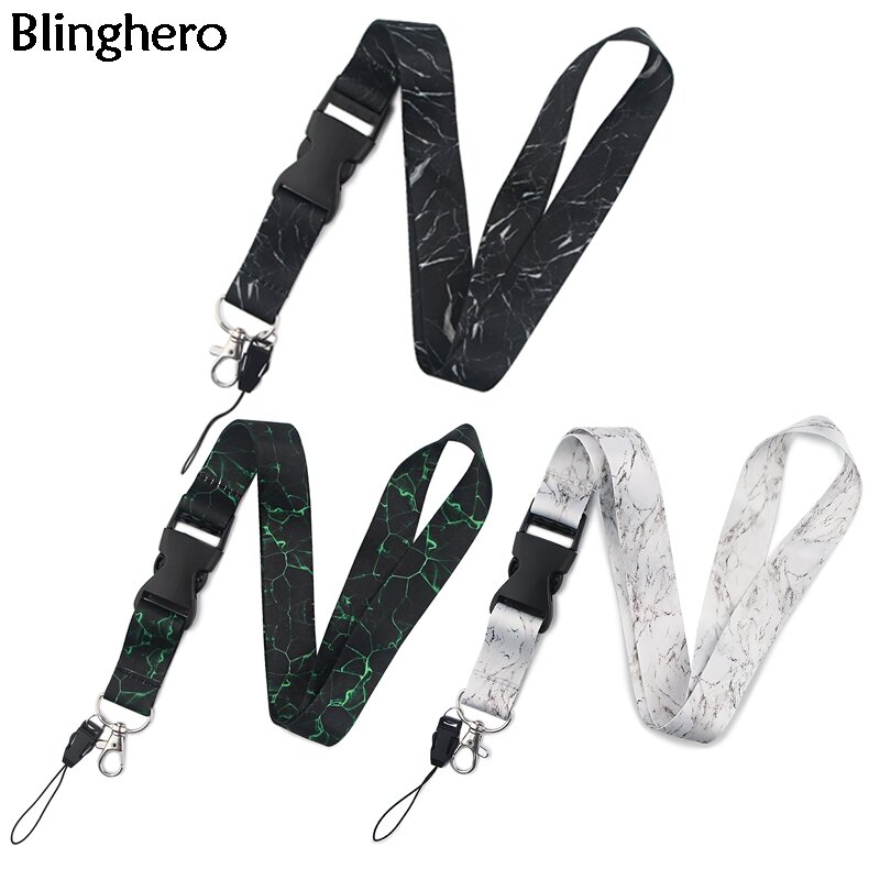 Blinghero Marbling Lanyard USB ID Badge Holder Lanyard for keys Whistle Camera Cool Phone Neck Strap Hang Rope Lanyards BH0647