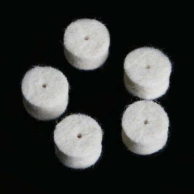 OOTDTY OOTDTY – tampon de polissage en feutre de laine 13mm + 2 tiges pour roue de meulage Dremel, 100 pièces