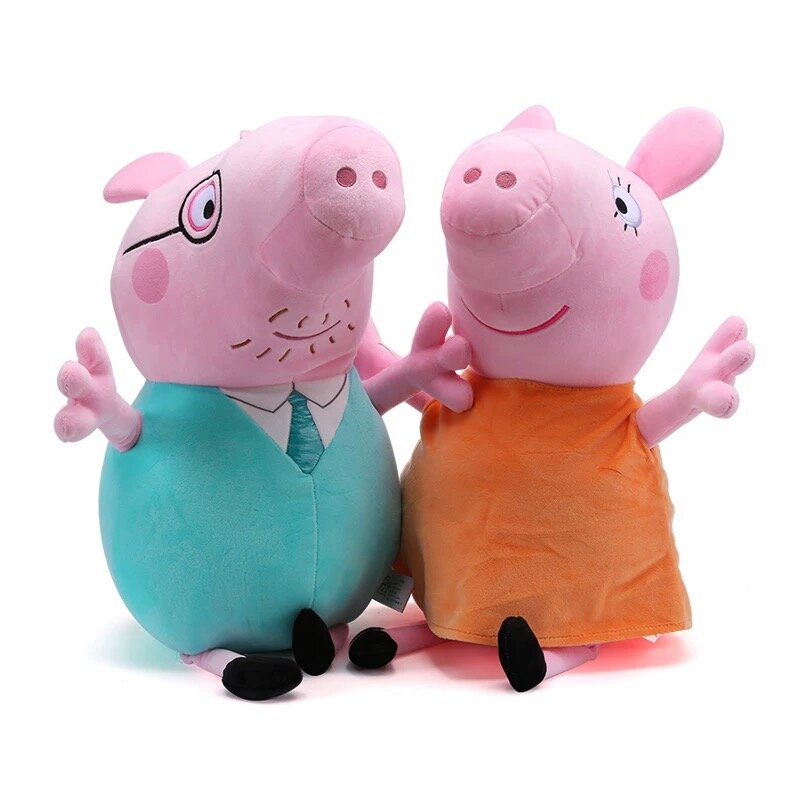 Brand New Genuine 2 Pieces / Set Peppa Pig George Dinosaur Teddy Bear Family Party Plush Dolls Toys For Children Christmas Gift