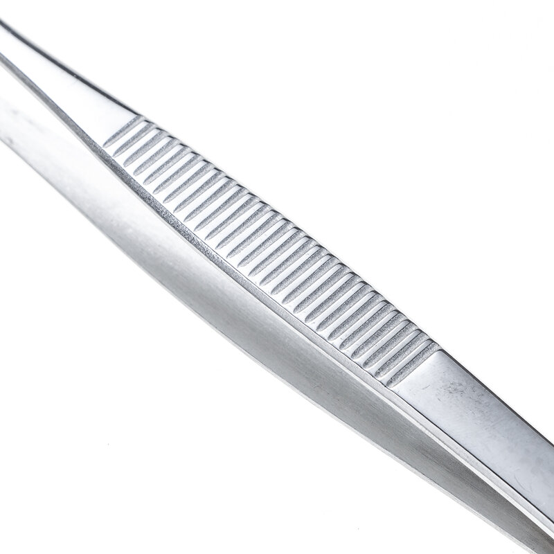 12.5cm-30cm Stainless Steel Tweezers Anti-Iodine Medical Long Straight Forceps Straight Head Elbow Medical Repair Tools