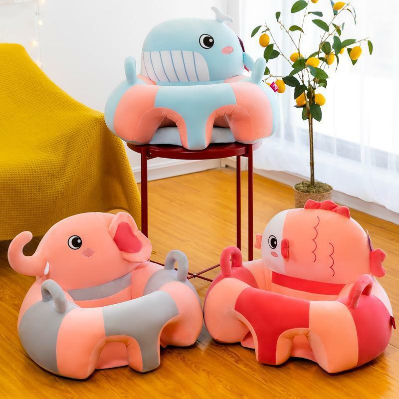 New Cute Cartoon Sofa Skin for Infant Baby Seat copridivano Sit Learning Chair lavabile solo con cerniera senza cotone PP