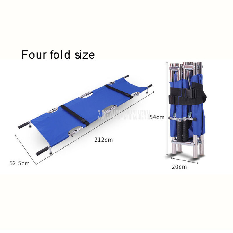 Two/Four-fold Portable Foldable Stretcher Outdoor Household Emergency Treatments Stretcher Bed Aluminum alloy/Stainless Steel