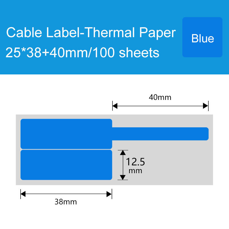 10 Rolls Cabel Thermische Sythetic Label Papers Geen Lint Waterdicht Oillproof Scratchproof Scheurbestendig Adhensive Draagbare