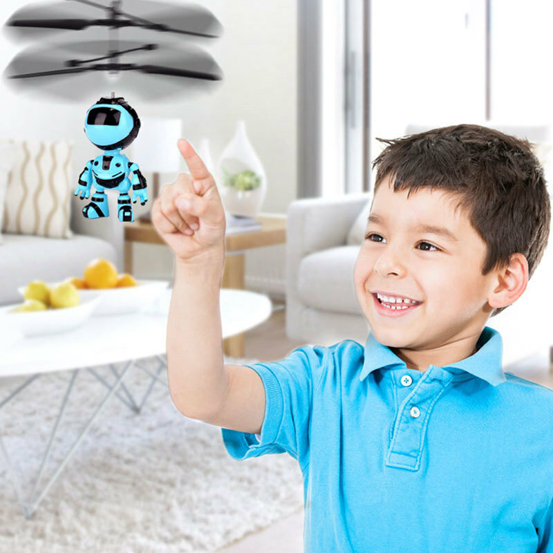 Robot volant Intelligent de détection de main jouets d'enfants jouets électroniques de Suspension d'avion pour l'enfant Robot Intelligent de Rc d'action d'animal familier avec Usb