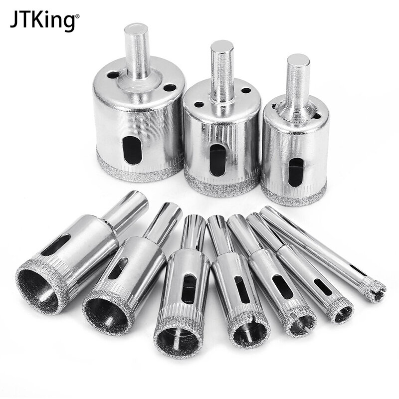 10 Pcs 6-32mm Diamond Drill Bit Set Use for Glass Tile  Marble Granite  Core Hole Saw Drill Bits Electric drilling tool