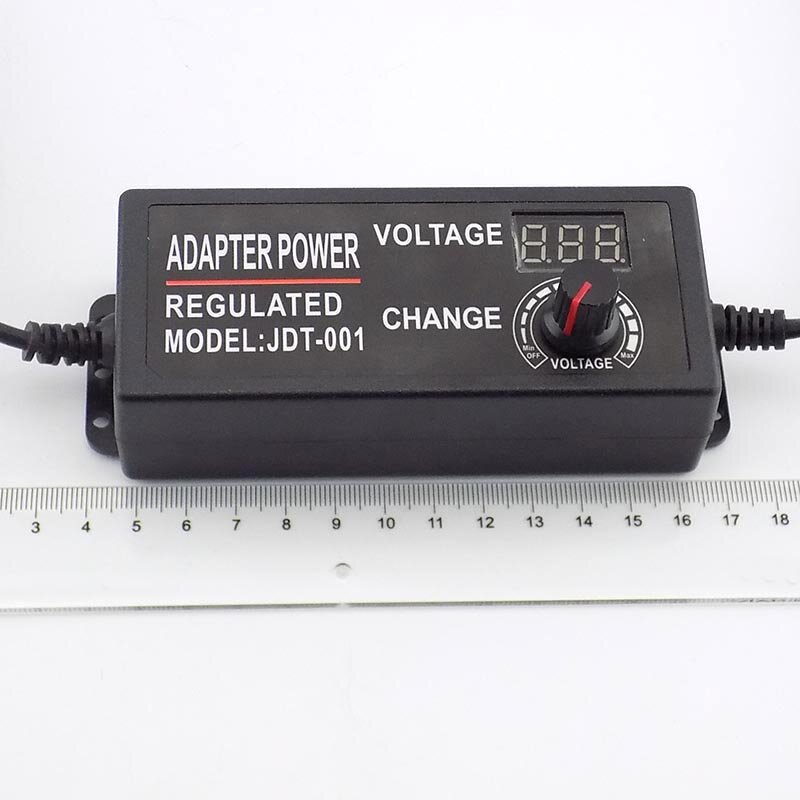Adaptador de corriente ajustable de CA 100-220V a CC 3-12V 5A, fuente de alimentación, cámara CCTV para tira de luces Led, cargador de pantalla L19