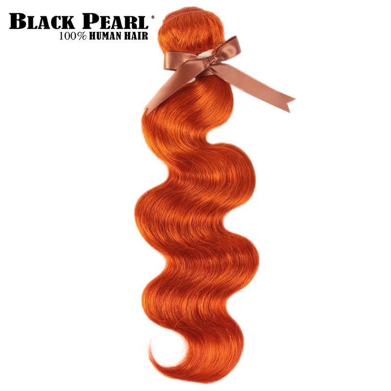Черные жемчужные оранжевые волнистые бразильские волосы, искусственные человеческие волосы для наращивания, от 8 до 28 дюймов, Реми, 100% человеческие волосы, искусственные волосы