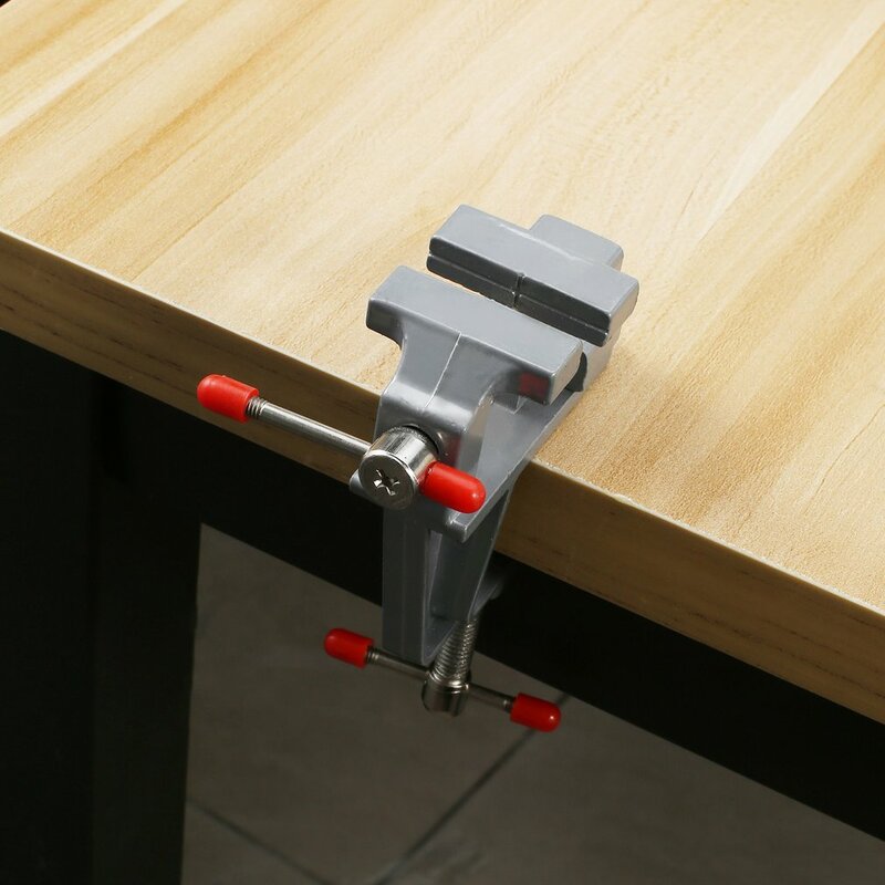 Przenośna imadło stołowe metalowy zacisk ślusarz ze stopu aluminium ławka śrubowa DIYDIS formy rzemieślnicze stałe narzędzie do naprawy