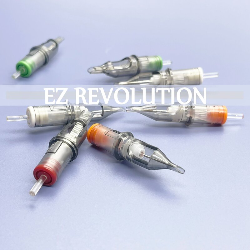 EZ Revolution – cartouches d'aiguilles de tatouage RL RS M1 CM, 200 pièces, Lot mixte, compatibles avec les poignées des Machines à tatouer