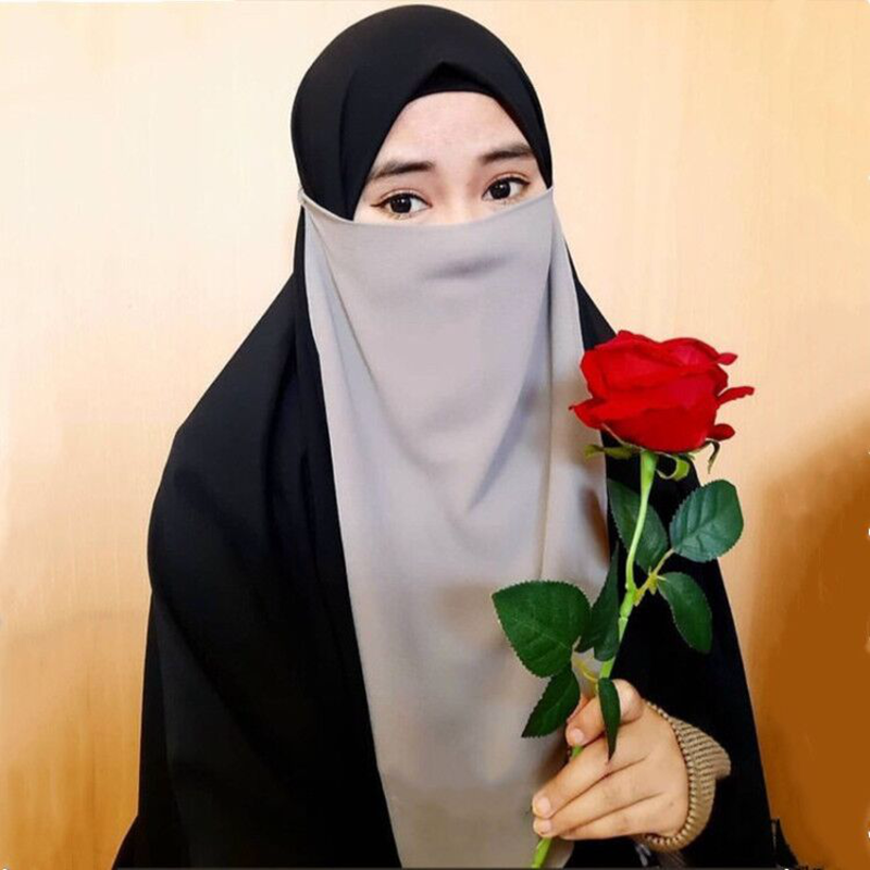 Moslim Vrouwen Gezicht Cover Sjaal, Islamitische Hijab Wrap, Tulband Sjaals, Ramadan Gebed, Traditionele Hoofddeksels, Arabische Nikab, Boerka, Sluier