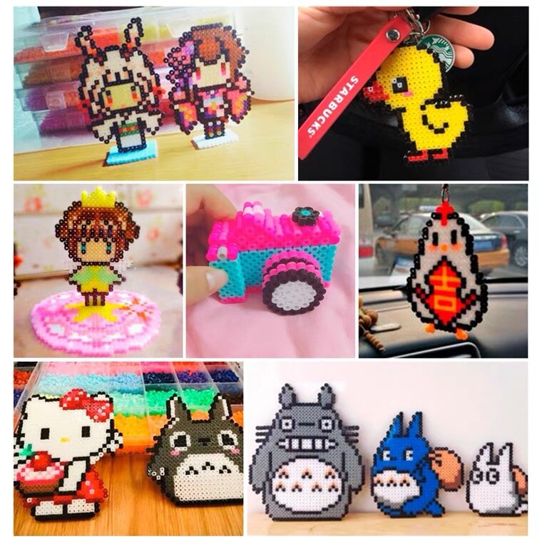 2.6mm Mini Fuse beads 1200pcs/box Hama Beads Perler PUPUKOU Beads Easy to Store For Kids Iron Beads High Quality