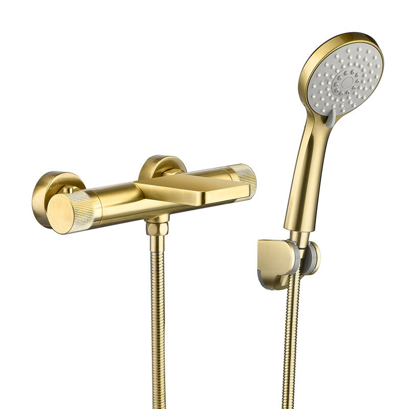 Złoty stała temperatura prysznic prysznic domowy zestaw słuchawkowy prysznic prysznic prysznic rysunek złoty