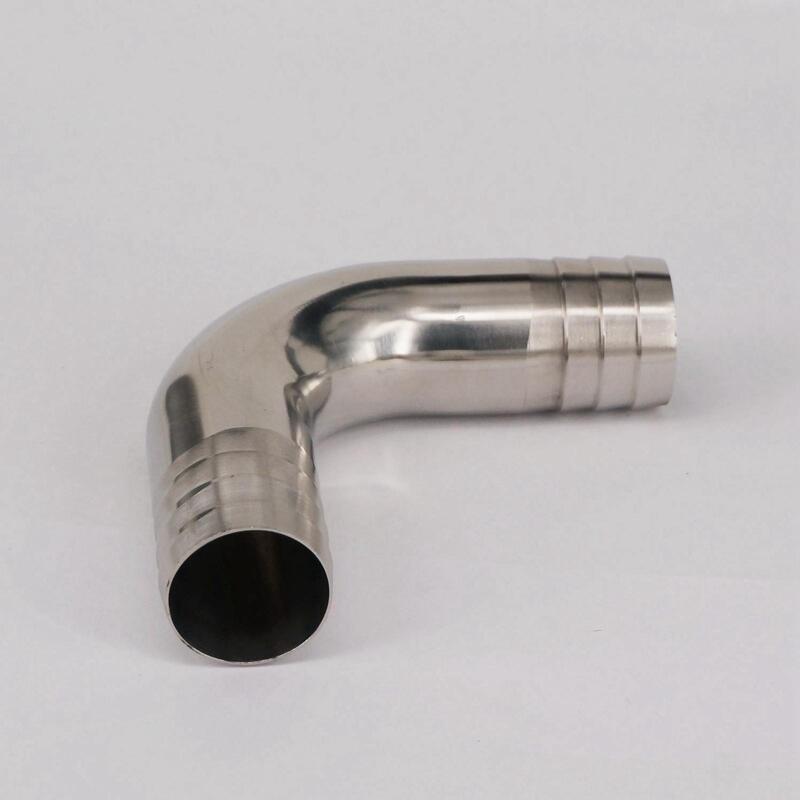 Fit for 45mm I/D Hose Barbed 304 Stainless Steel Sanitary 90 Degree Elbow Pipe Fitting Connnector