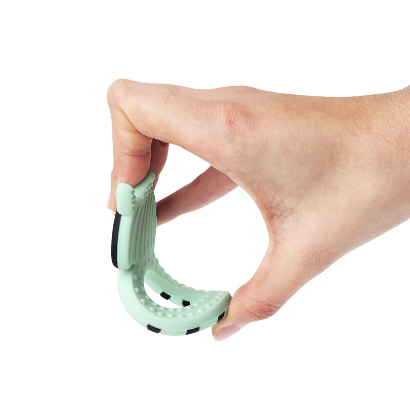 TYRY.HU-mordedor de silicona con forma de dinosaurio para bebé, cadena con Clip para chupete, sin BPA, 10 piezas