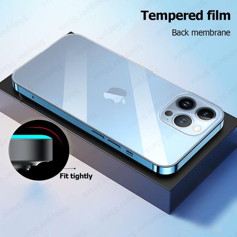 3 pezzi di vetro posteriore temperato per iPhone 13 15 Pro Max pellicola protettiva per schermo in vetro per iPhone 13 12 11 14 Pro XS Max XR