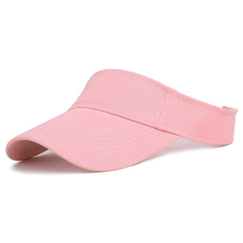 Chapéu de sol de verão masculino feminino algodão viseira ajustável proteção uv topo vazio sólido esporte tênis golfe correndo protetor solar boné de beisebol