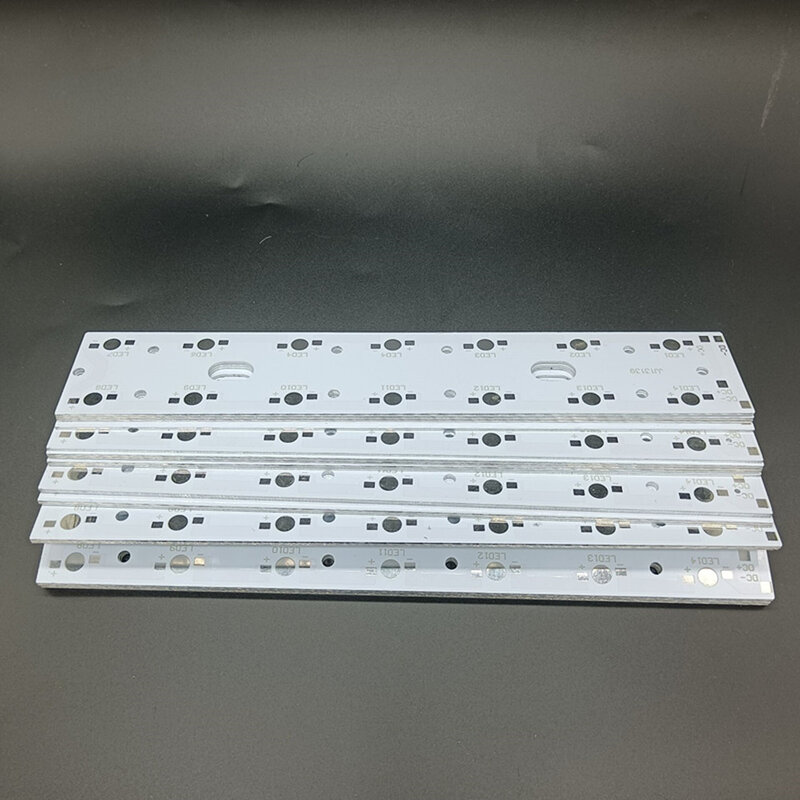 Placa de circuito PCB de aluminio de 257mm x 47mm para LED en serie 10 Uds. x 1W,3W,5W