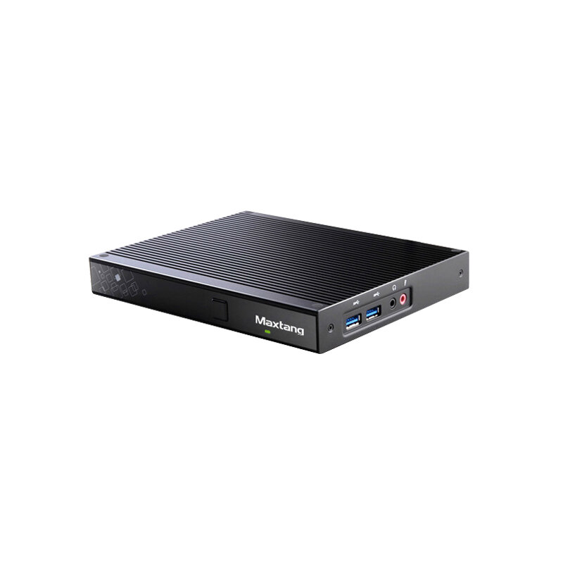 Maxtang-Mini PC de jeu avec processeur Intel Celeron 4205U, DDR3L MSATA, Wi-Fi, 2x LAN, 2x HDMI, USB 3.0, ordinateur de bureau, compatible P1 10 Pro